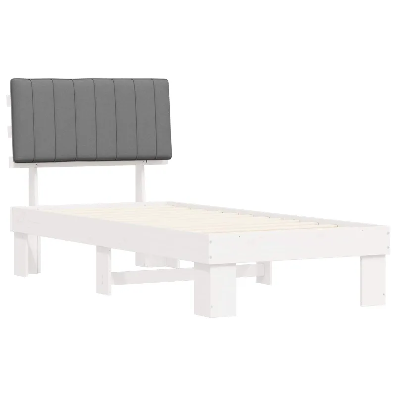 Lovo rėmas su apmuštu galvūgaliu Šviesiai pilka 90 x 200 cm