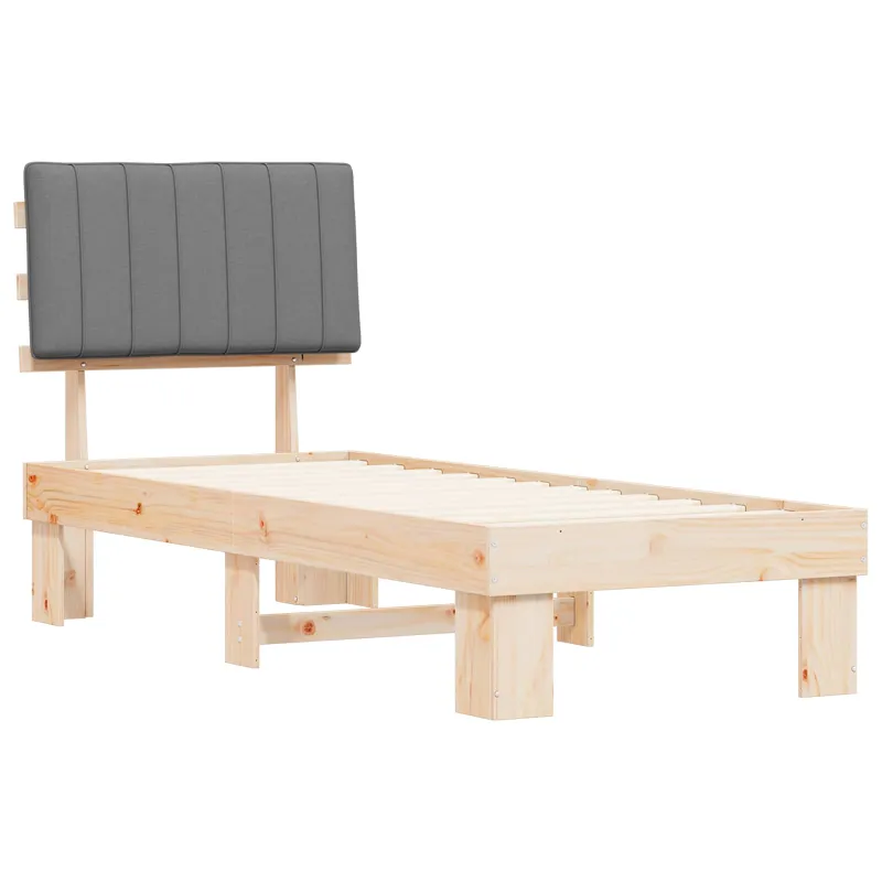 Lovo rėmas su apmuštu galvūgaliu Šviesiai pilka 80 x 200 cm