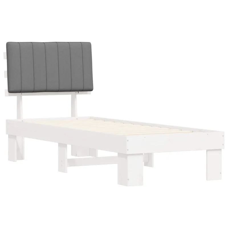 Lovo rėmas su apmuštu galvūgaliu Šviesiai pilka 80 x 200 cm