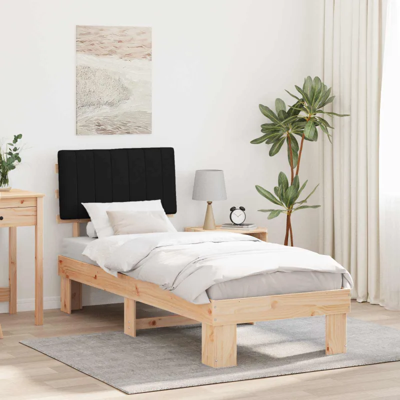 Lovo rėmas su apmuštu galvūgaliu Juoda 75 x 190 cm
