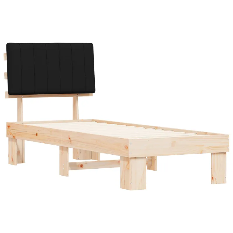 Lovo rėmas su apmuštu galvūgaliu Juoda 75 x 190 cm