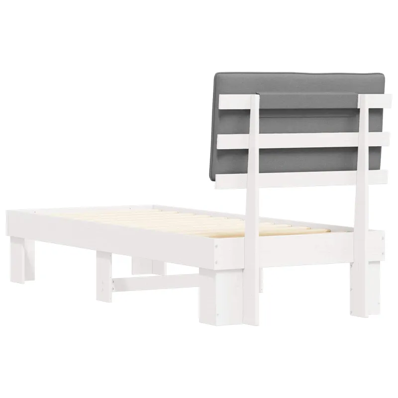 Lovo rėmas su apmuštu galvūgaliu Šviesiai pilka 75 x 190 cm