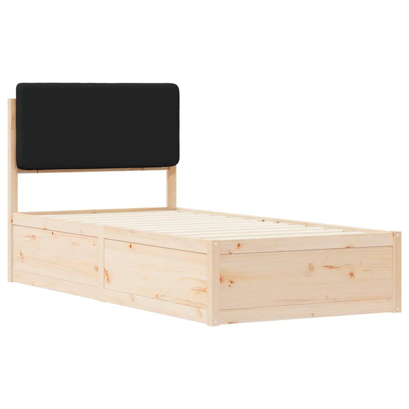 Lovo rėmas su apmuštu galvūgaliu Juoda 100 x 200 cm