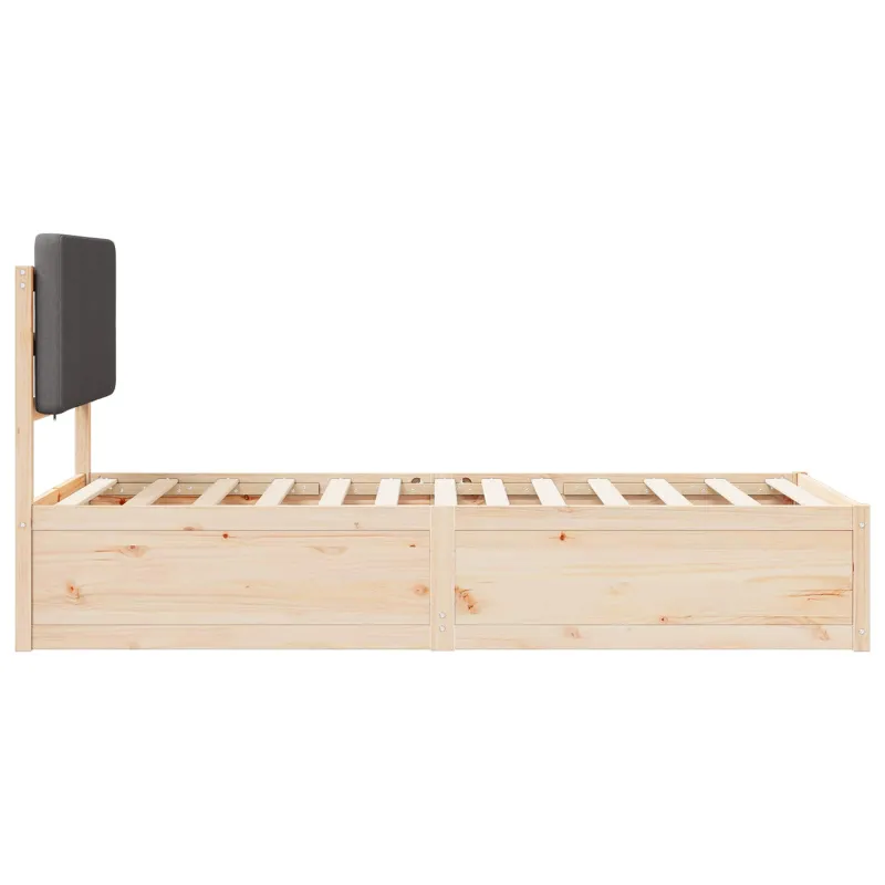 Lovo rėmas su apmuštu galvūgaliu Tamsiai pilka 80 x 200 cm