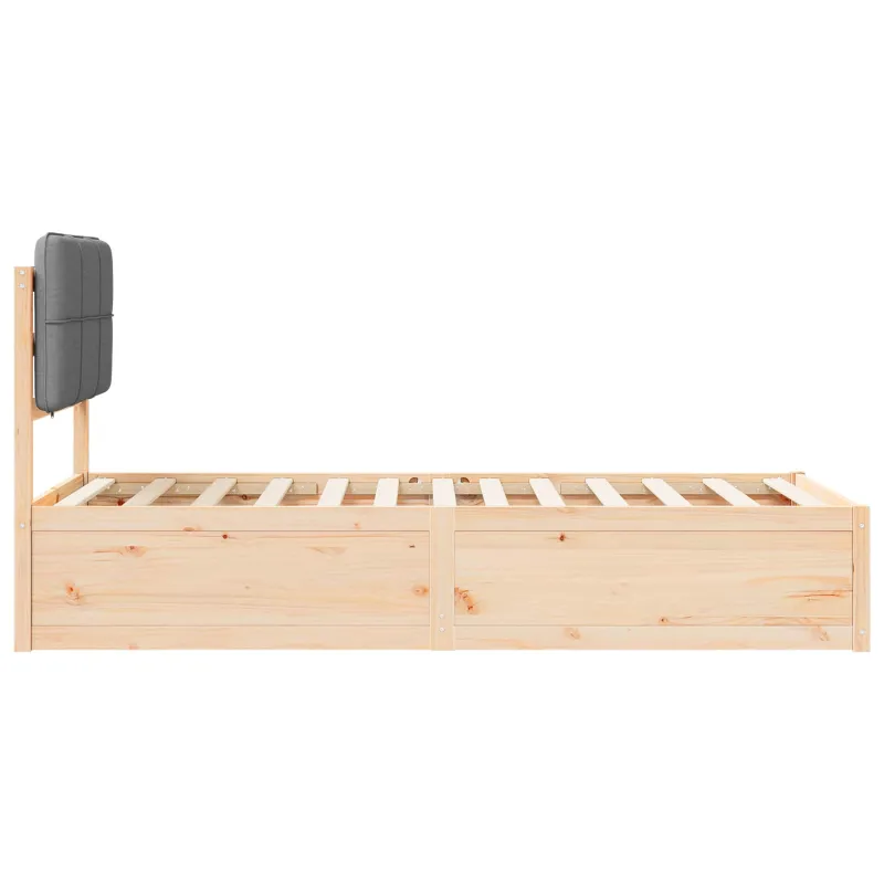 Lovo rėmas su apmuštu galvūgaliu Šviesiai pilka 75 x 190 cm