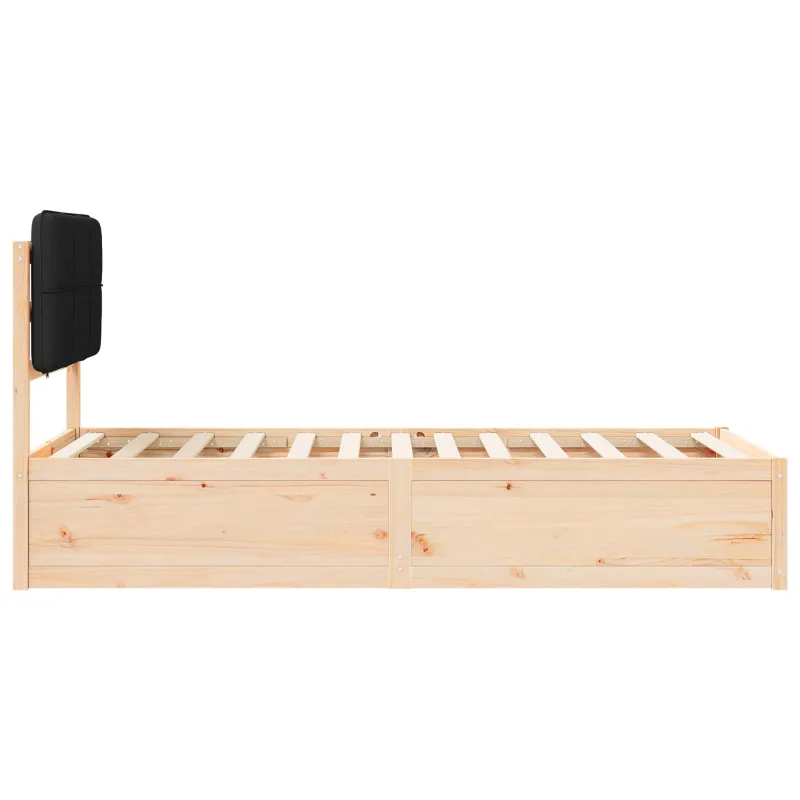 Lovo rėmas su apmuštu galvūgaliu Juoda 75 x 190 cm