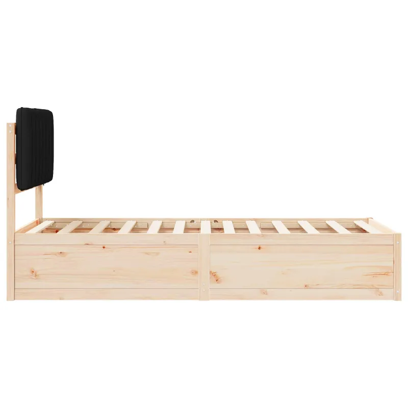 Lovo rėmas su apmuštu galvūgaliu Juoda 90 x 200 cm