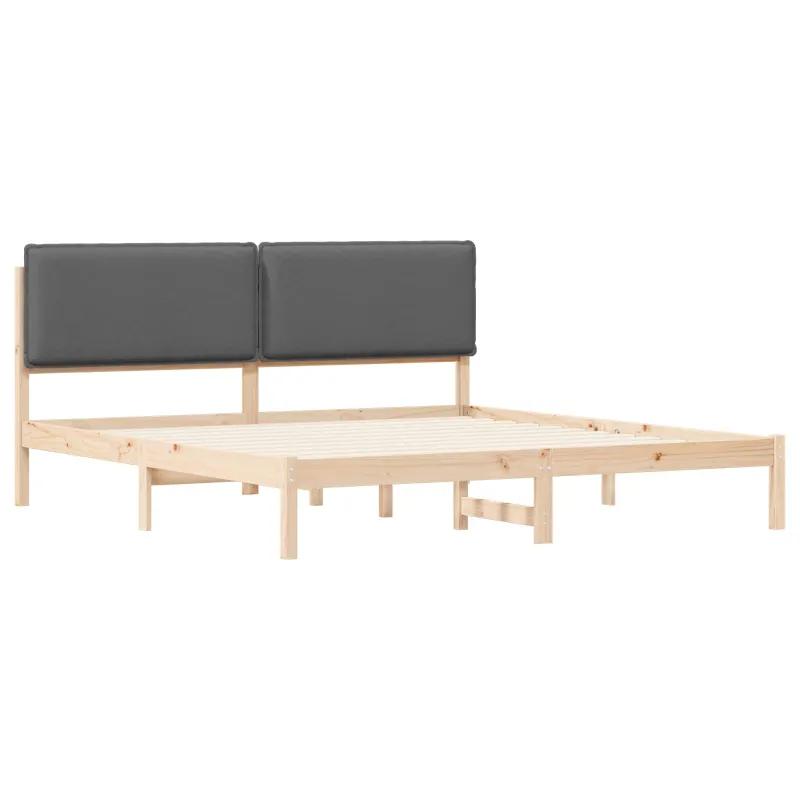 Lovo rėmas su apmuštu galvūgaliu Tamsiai pilka 180 x 200 cm