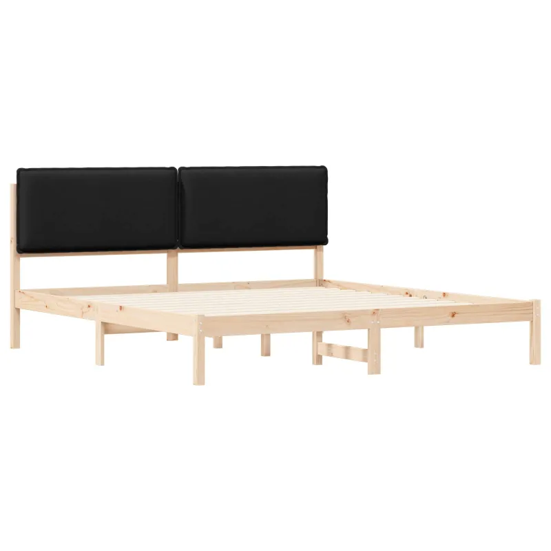 Lovo rėmas su apmuštu galvūgaliu Juodas 180 x 200 cm