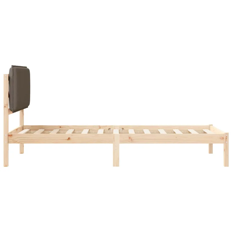 Lovo rėmas su apmuštu galvūgaliu Taupe 100 x 200 cm