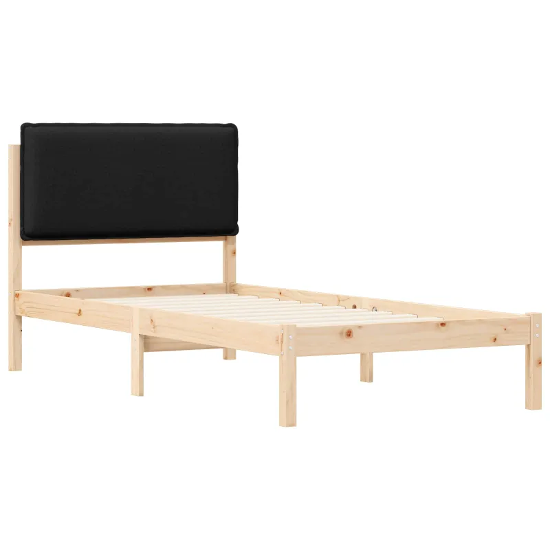 Lovo rėmas su apmuštu galvūgaliu Juodas 80 x 200 cm