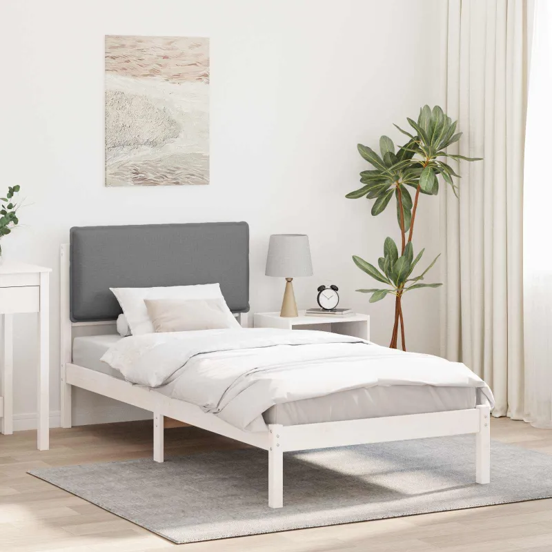 Lovo rėmas su apmuštu galvūgaliu Šviesiai pilka 75 x 190 cm