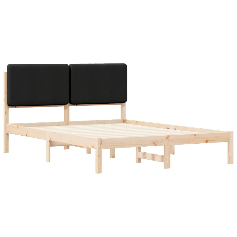Lovo rėmas su apmuštu galvūgaliu Juoda 140 x 190 cm