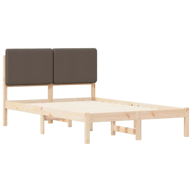 Lovo rėmas su apmuštu galvūgaliu Taupe 120 x 190 cm