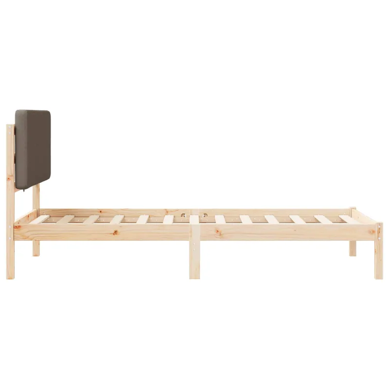 Lovo rėmas su apmuštu galvūgaliu Taupe 100 x 200 cm