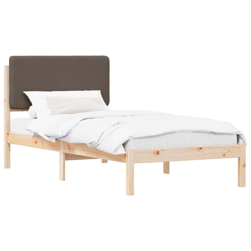 Lovo rėmas su apmuštu galvūgaliu Taupe 80 x 200 cm