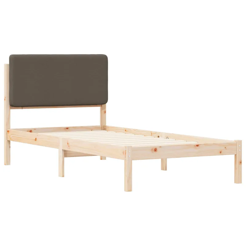 Lovo rėmas su apmuštu galvūgaliu Taupe 80 x 200 cm