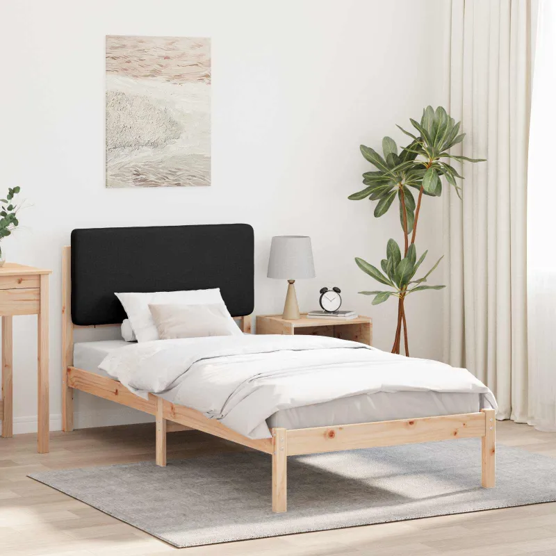 Lovo rėmas su apmuštu galvūgaliu Juoda 90 x 190 cm