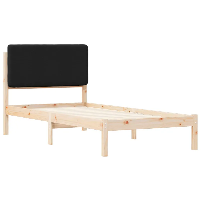 Lovo rėmas su apmuštu galvūgaliu Juoda 75 x 190 cm
