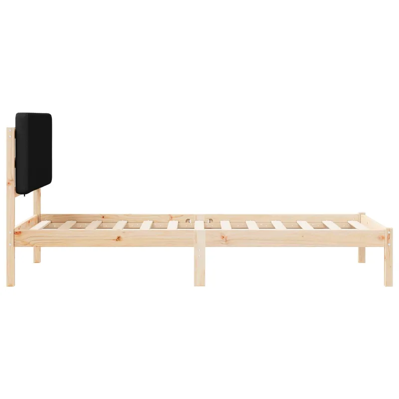 Lovo rėmas su apmuštu galvūgaliu Juoda 75 x 190 cm