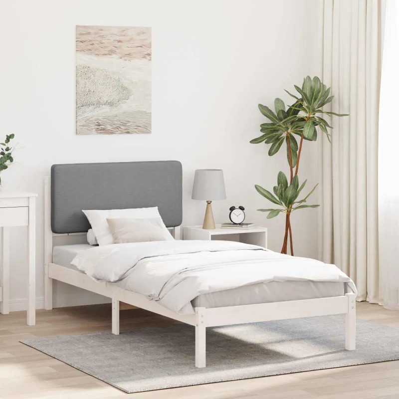 Lovo rėmas su apmuštu galvūgaliu Šviesiai pilka 75 x 190 cm