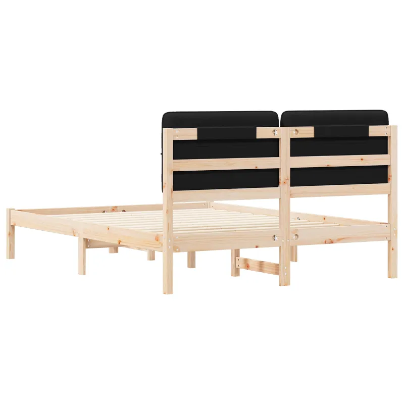 Lovo rėmas su apmuštu galvūgaliu Juoda 150 x 200 cm
