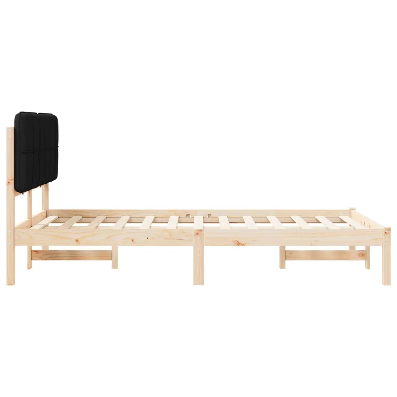 Lovo rėmas su apmuštu galvūgaliu Juoda 120 x 200 cm