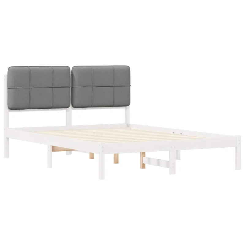 Lovo rėmas su apmuštu galvūgaliu Šviesiai pilka 135 x 190 cm