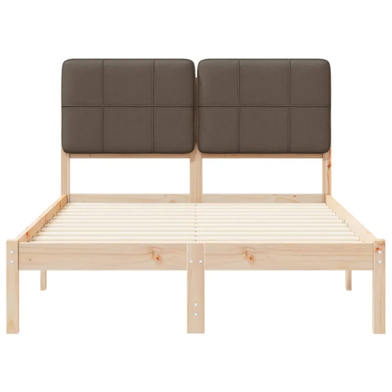 Lovo rėmas su apmuštu galvūgaliu Taupe 120 x 190 cm