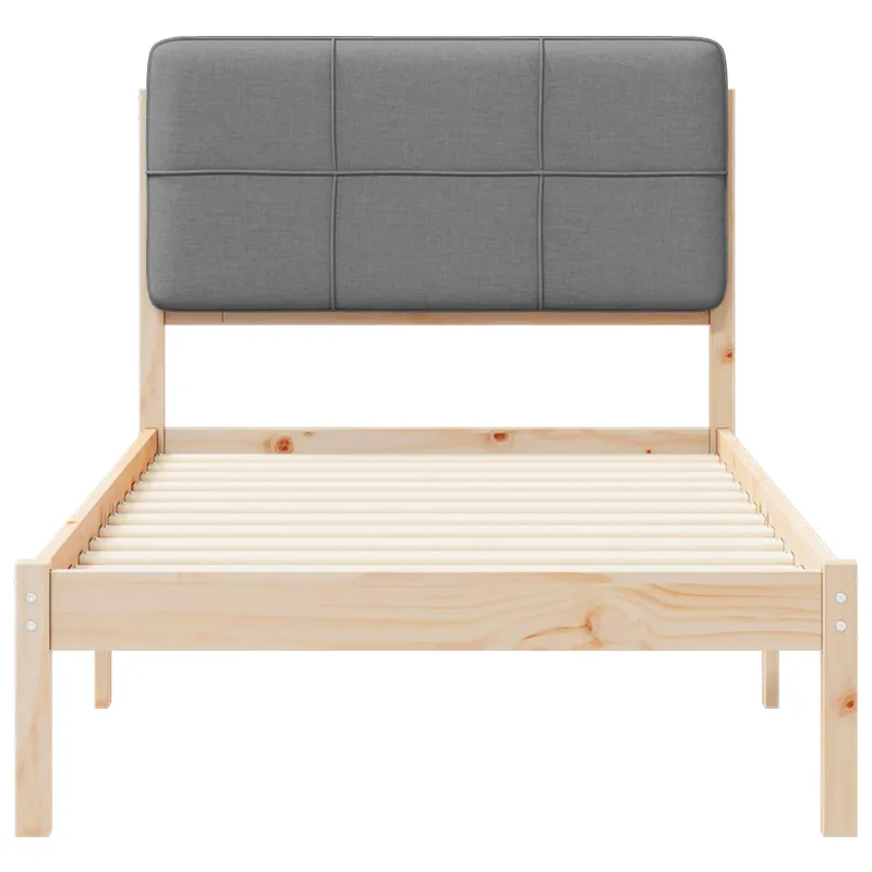 Lovo rėmas su apmuštu galvūgaliu Šviesiai pilka 90 x 200 cm