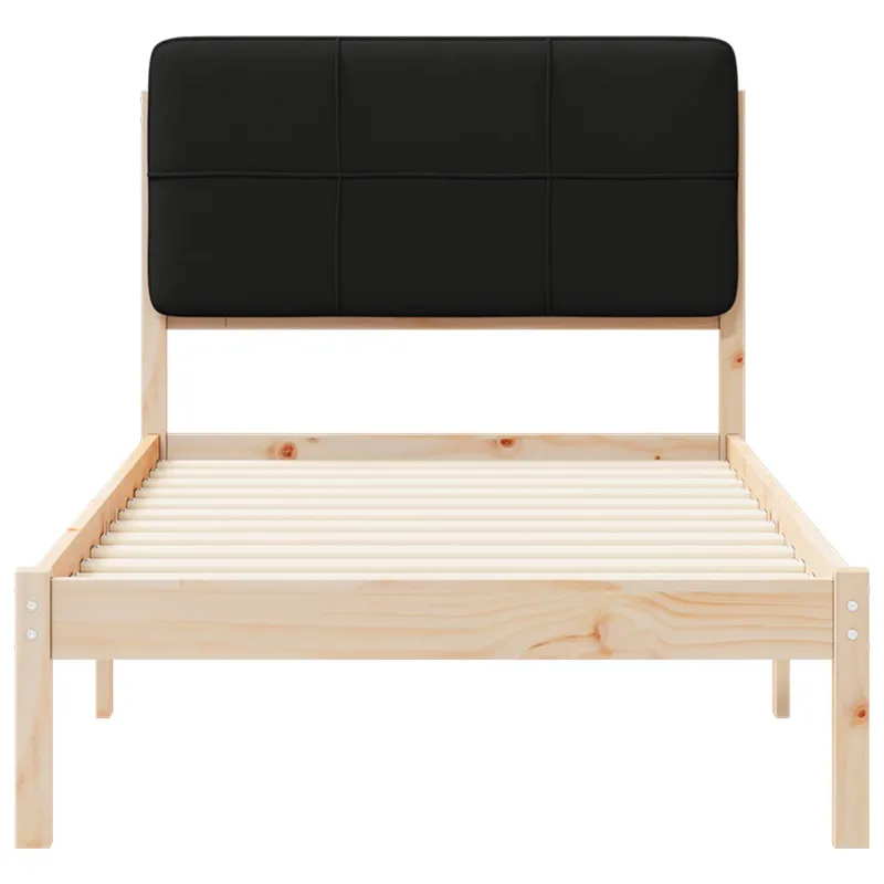 Lovo rėmas su apmuštu galvūgaliu Juoda 90 x 200 cm