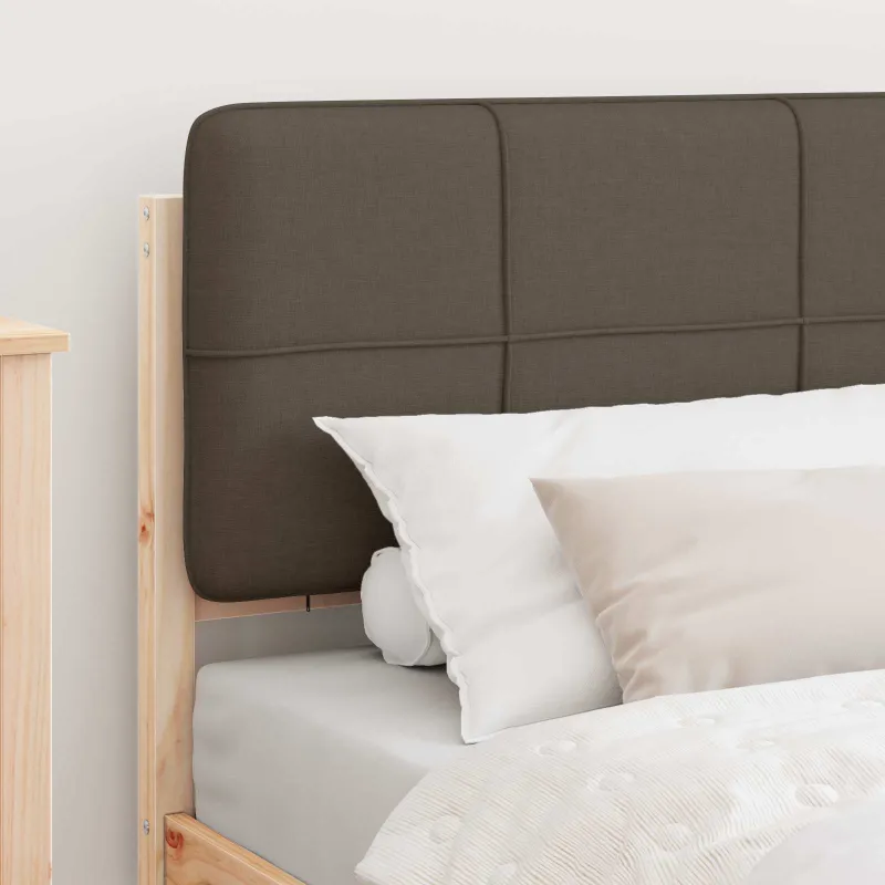Lovo rėmas su apmuštu galvūgaliu Taupe 90 x 200 cm
