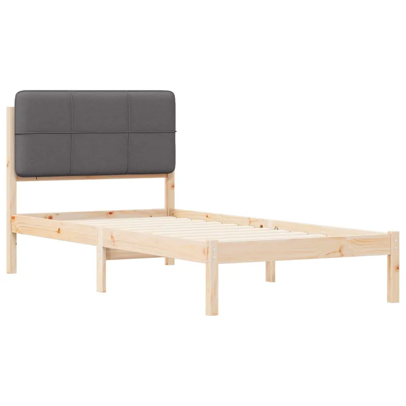 Lovo rėmas su apmuštu galvūgaliu Tamsiai pilka 80 x 200 cm