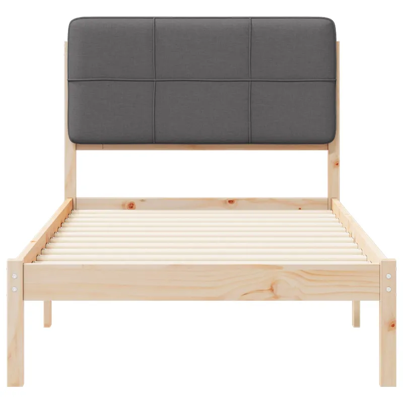 Lovo rėmas su apmuštu galvūgaliu Tamsiai pilka 80 x 200 cm