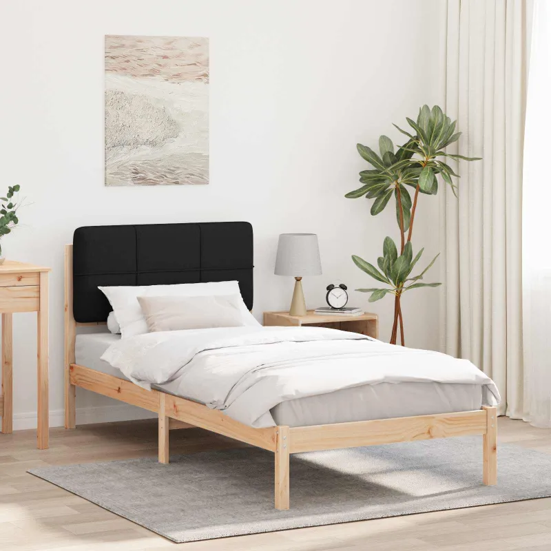 Lovo rėmas su apmuštu galvūgaliu Juoda 75 x 190 cm