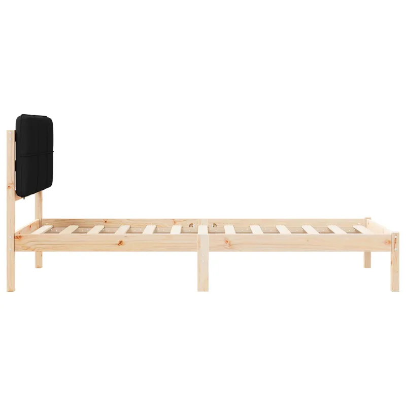 Lovo rėmas su apmuštu galvūgaliu Juoda 75 x 190 cm