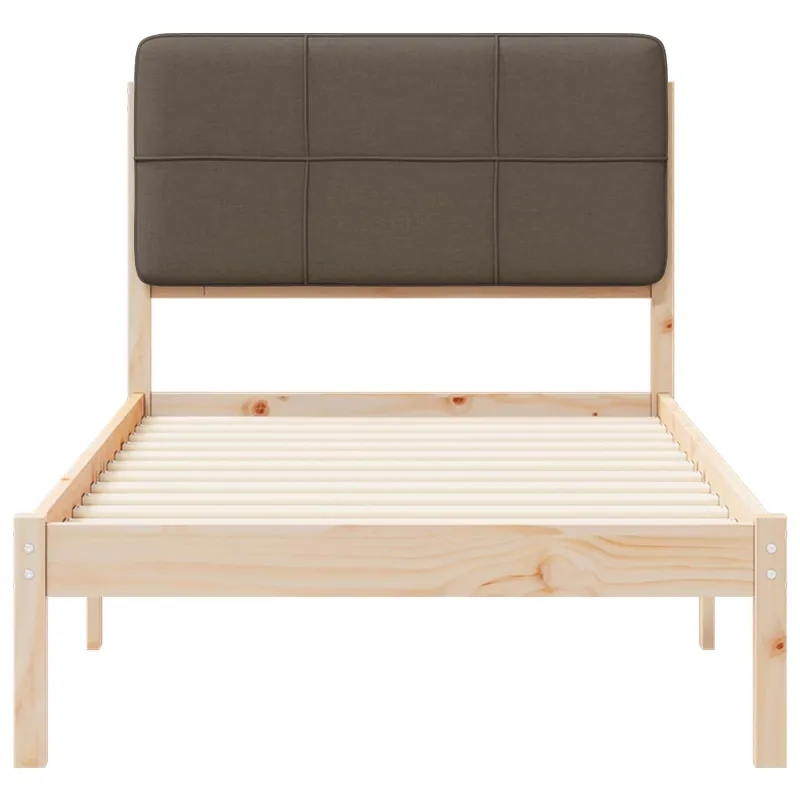 Lovo rėmas su apmuštu galvūgaliu Taupe 75 x 190 cm