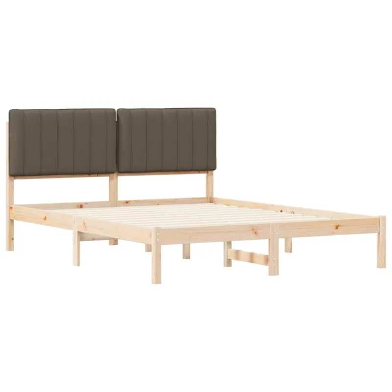 Lovo rėmas su apmuštu galvūgaliu Taupe 150 x 200 cm