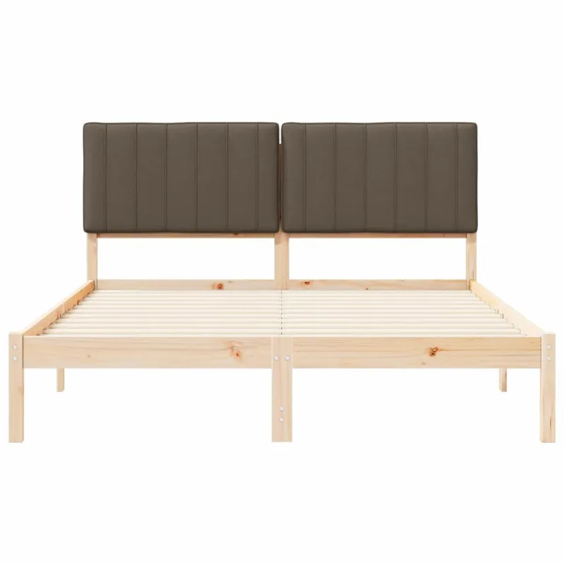 Lovo rėmas su apmuštu galvūgaliu Taupe 150 x 200 cm