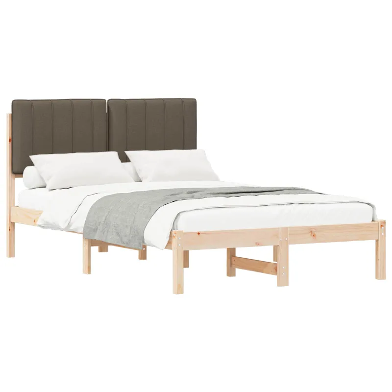 Lovo rėmas su apmuštu galvūgaliu Natūrali ir taupe 120 x 200 cm