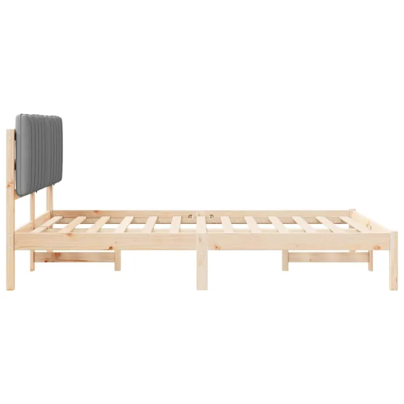 Lovo rėmas su apmuštu galvūgaliu Šviesiai pilka 135 x 190 cm