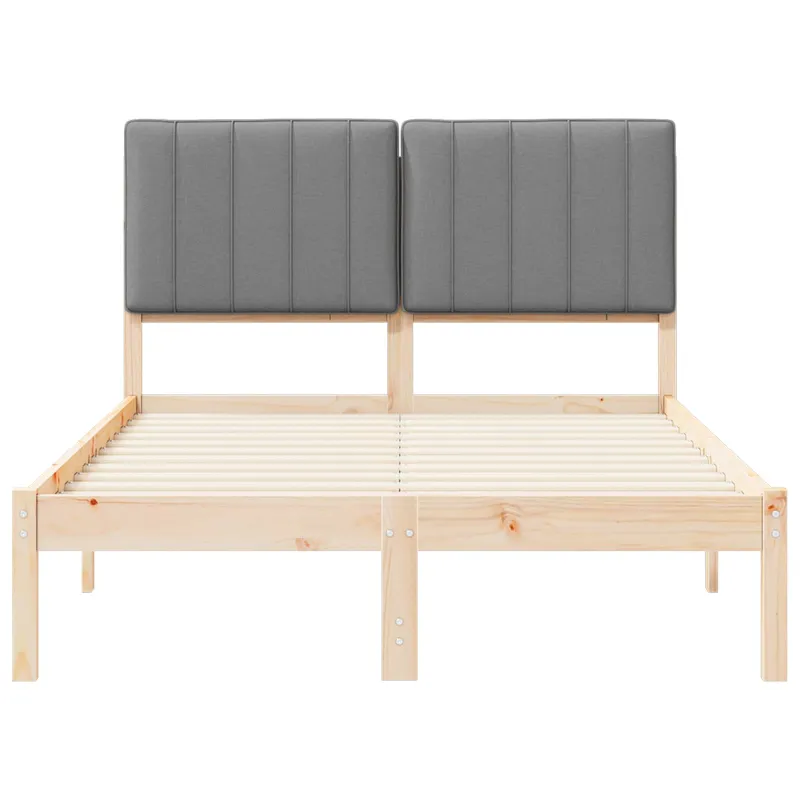 Lovo rėmas su apmuštu galvūgaliu Šviesiai pilka 120 x 190 cm