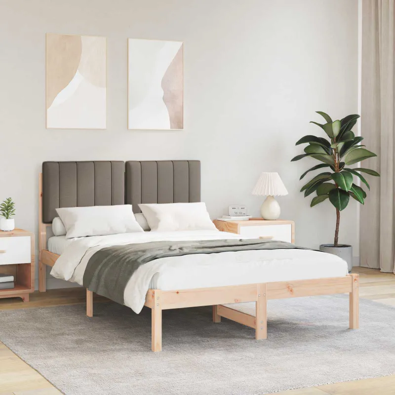 Lovo rėmas su apmuštu galvūgaliu Taupe 120 x 190 cm