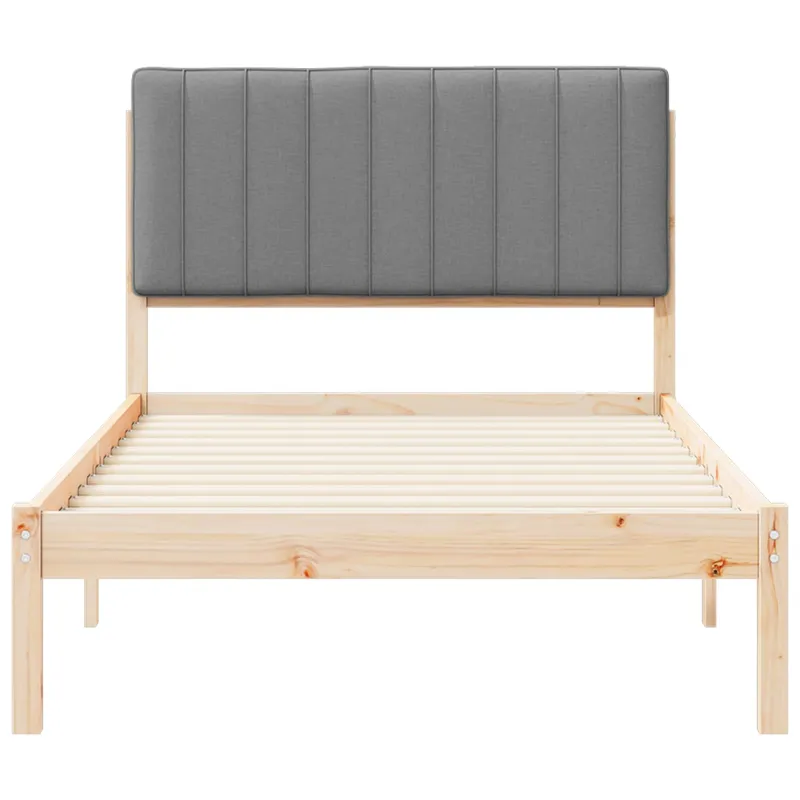 Lovo rėmas su apmuštu galvūgaliu Šviesiai pilka 100 x 200 cm