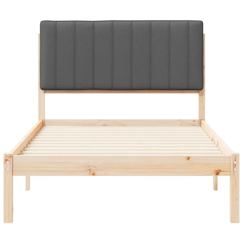 Lovo rėmas su apmuštu galvūgaliu Tamsiai pilka 100 x 200 cm