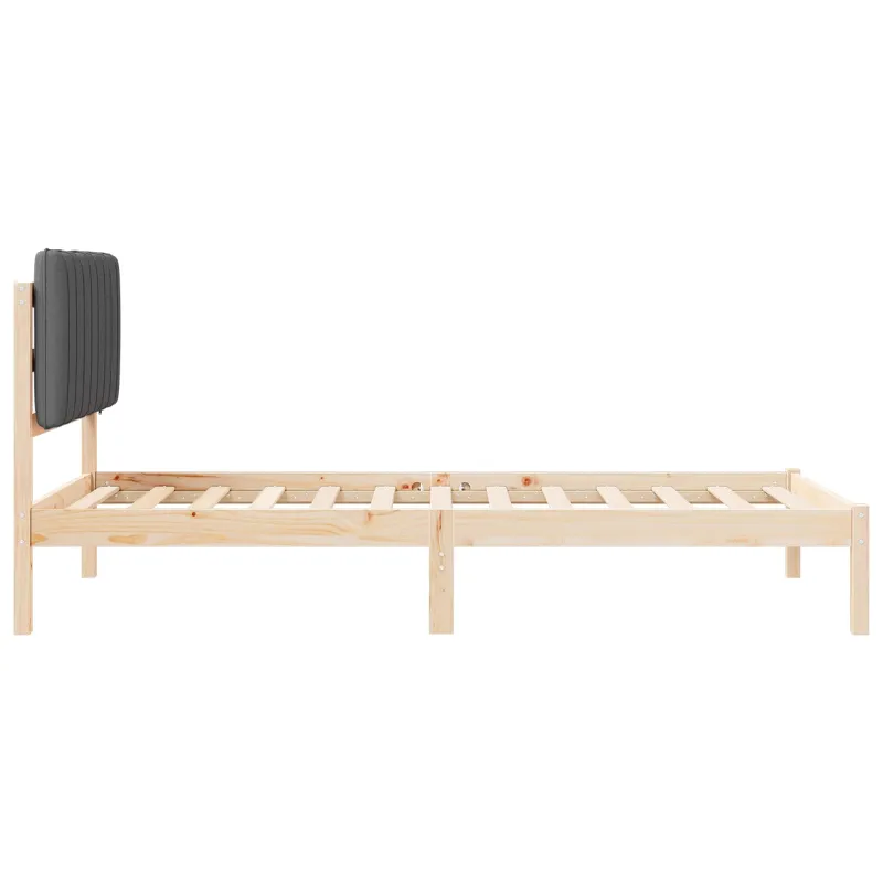 Lovo rėmas su apmuštu galvūgaliu Tamsiai pilka 100 x 200 cm