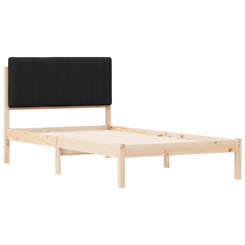 Lovo rėmas su apmuštu galvūgaliu Juodas 100 x 200 cm