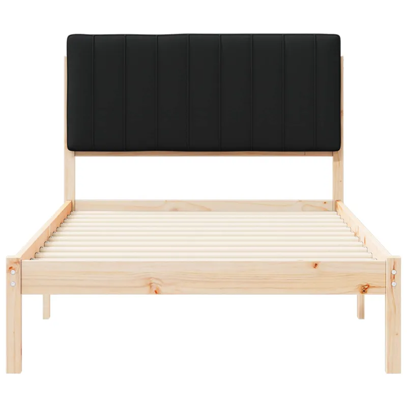 Lovo rėmas su apmuštu galvūgaliu Juodas 100 x 200 cm