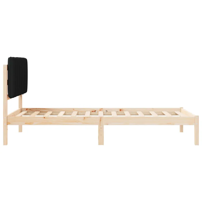 Lovo rėmas su apmuštu galvūgaliu Juodas 100 x 200 cm