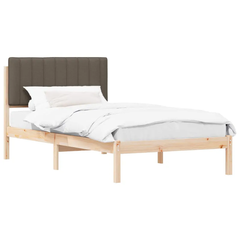 Lovo rėmas su apmuštu galvūgaliu Taupe 100 x 200 cm